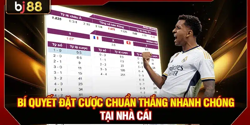 Bí quyết đặt cược chuẩn thắng nhanh chóng tại nhà cái