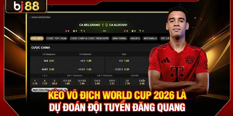 Kèo vô địch World Cup 2026 là dự đoán đội tuyển đăng quang