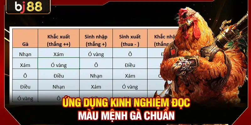 Ứng dụng kinh nghiệm đọc màu mệnh gà chuẩn